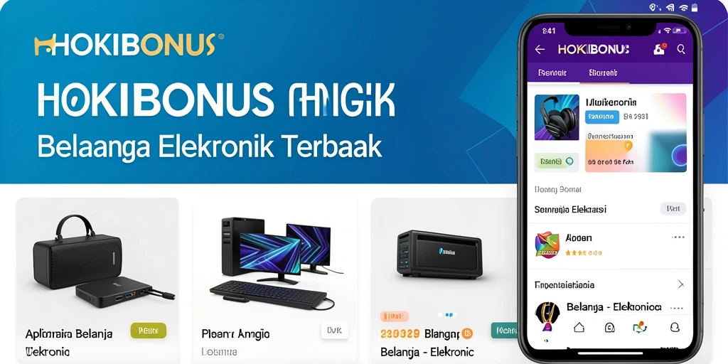 Antarmuka HOKIBONUS dengan berbagai pilihan elektronik.