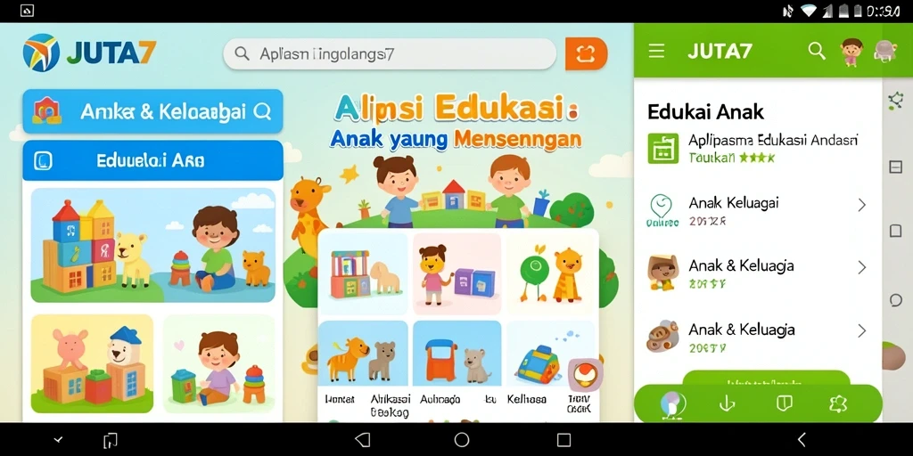 Tampilan utama JUTA7 dengan fitur edukasi interaktif
