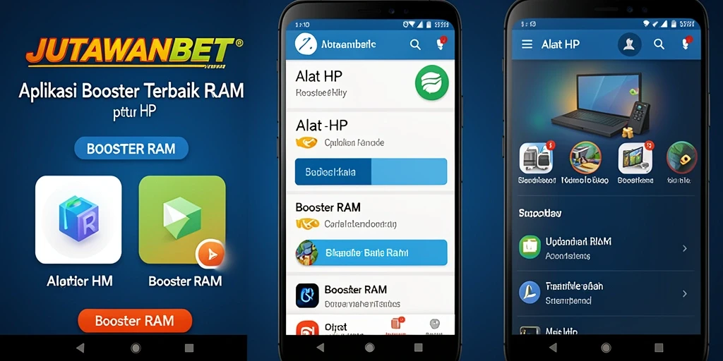 Screenshot antarmuka JUTAWANBET yang menunjukkan fungsi Booster RAM