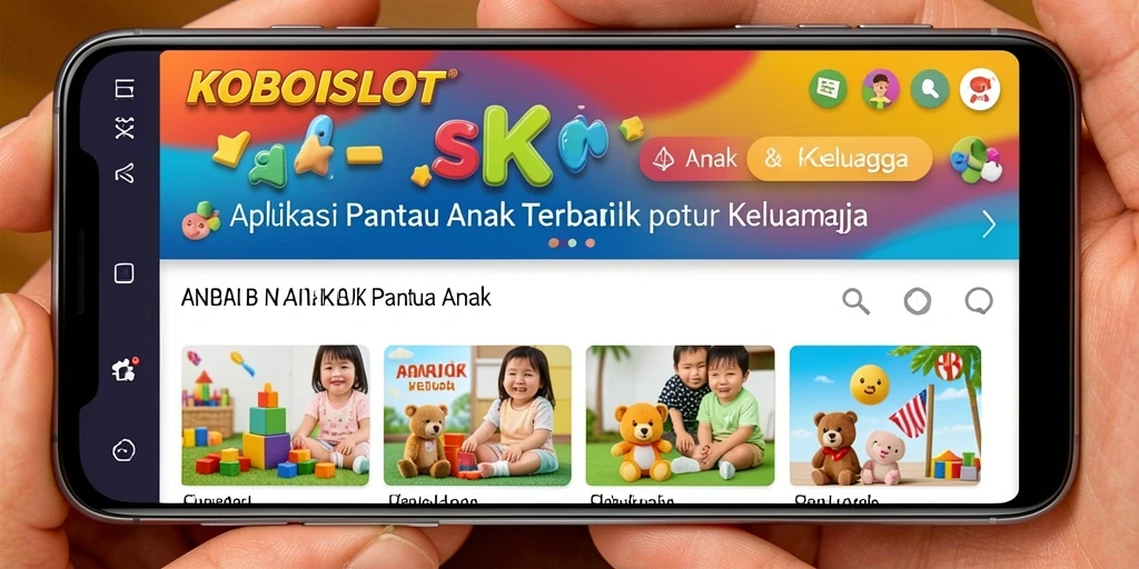 Tampilan antarmuka aplikasi KOBOISLOT untuk memantau aktivitas anak.