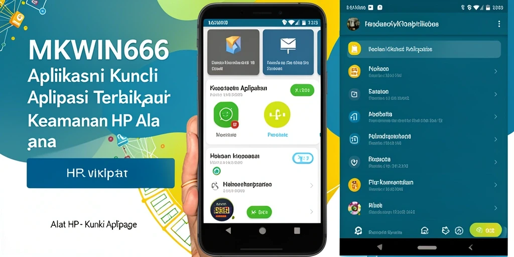 Antarmuka MKWIN666 dengan fungsi kunci aplikasi yang sederhana.