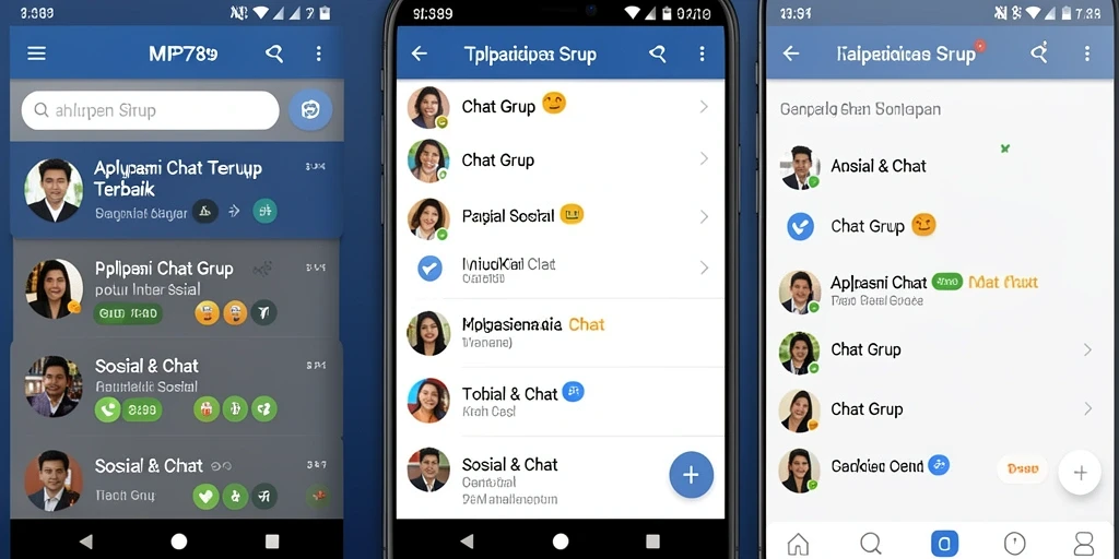 Antarmuka MVP789 yang ramah pengguna untuk chatting grup.
