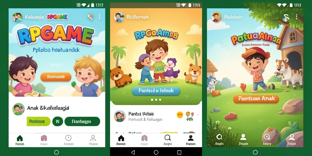 Tampilan antarmuka RPGAME yang menarik dan fungsional untuk anak.