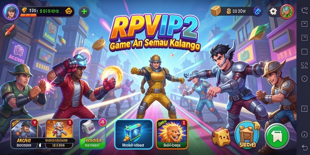 Antarmuka menarik RPVIP2 yang penuh warna dan dinamis.